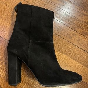 Seychelles Black Suede Heeled Booties